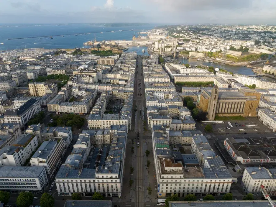 Vue du secteur Siam depuis le ciel