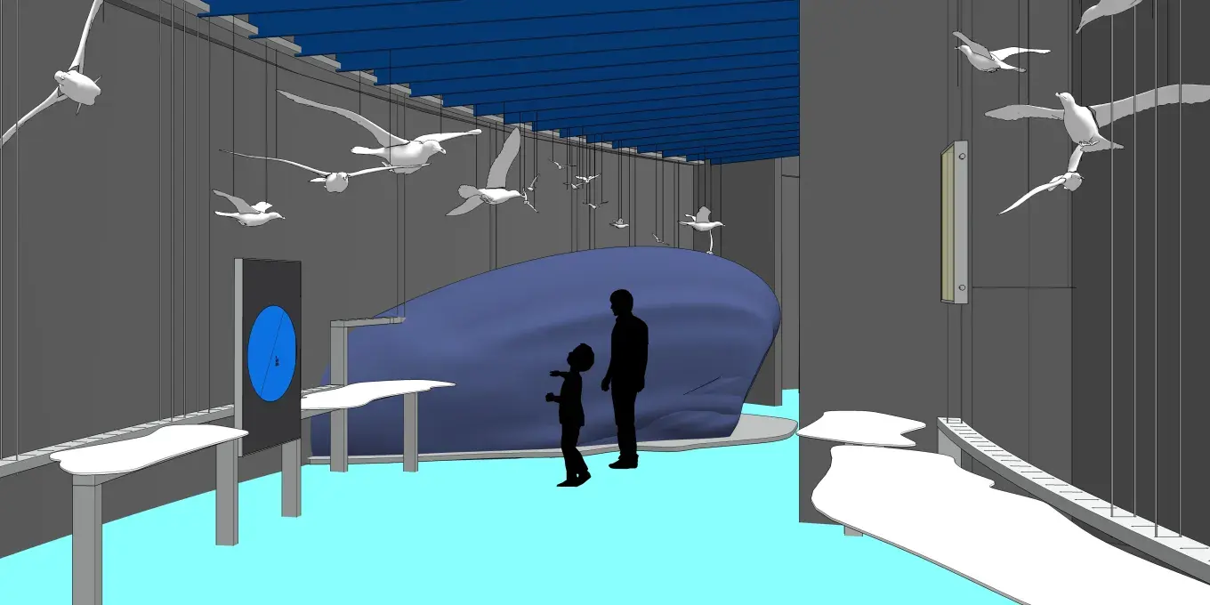 vue numérique d'un des nouveaux pavillons d'Océanopolis