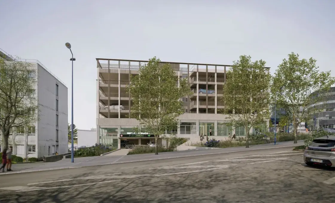 Projection numérique du futur parking Duquesne