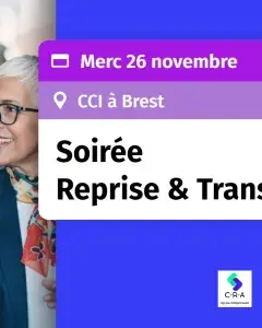 Quinzaine de l'entrepreneuriat - Découvrir, échanger - Soirée transmission-reprise