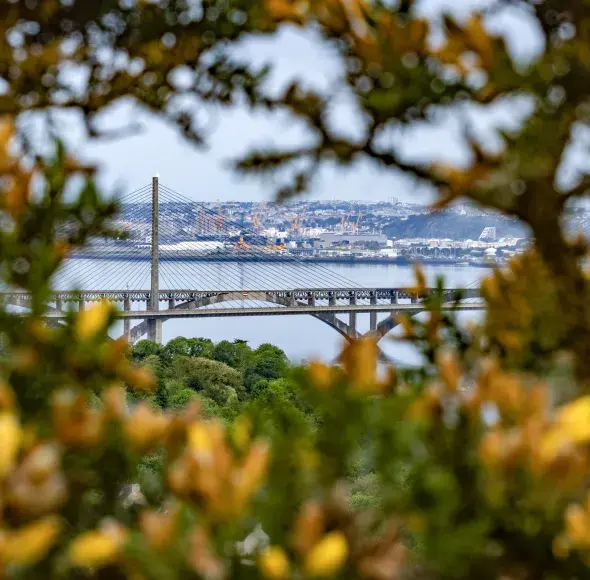 Vue sur Brest à partir de Plougastel-Daoulas