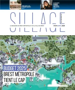 Couverture de magazine avec un dessin de la ville de Brest