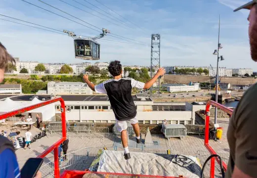 Initiation au saut, lors de la dernière édition de Brest Culture sport