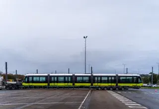 Une rame de tramway.