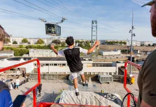 Initiation au saut, lors de la dernière édition de Brest Culture sport